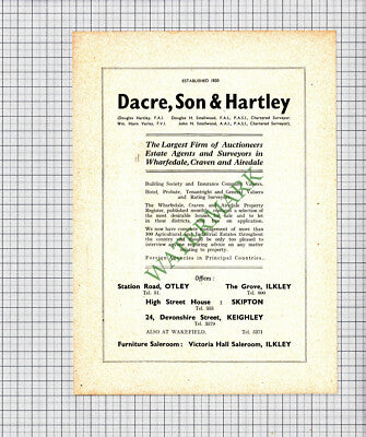9343) Dacre Son & Hartley Ilkley  Guiseley Thomas Crook Yeadon - 1938 Cutting