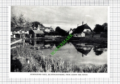Hemingford Grey Huntingdonshire  - 1950 Cutting / Print