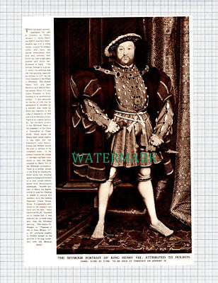 X711) King Henry VIII Portrait For Sale At Christie's - 1945 Clip
