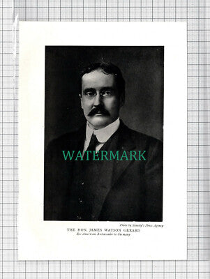 C3726) The Hon James Watson Gerard American Ambassador - c.1920s Book Print