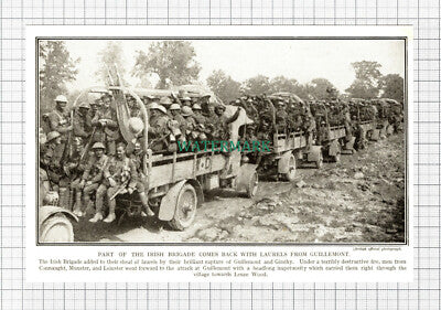 C5597) Irish Brigade Guillemont World War One - c.1917 Cutting