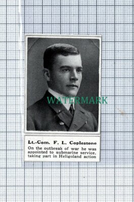 C4728) Lt Com F L Coplestone Submarine Service Heliogoland - 1915 SMALL Clip