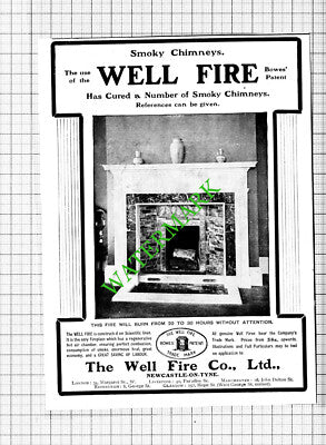 The Well Fire Company Ltd Newcastle on Tyne Advert - 1903 Cutting