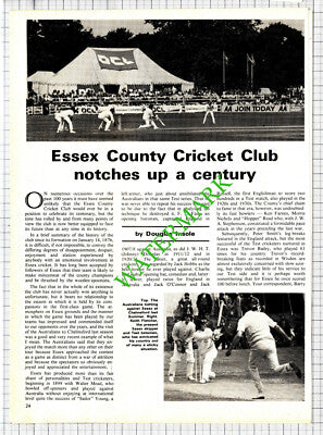 Essex County Cricket Club Ken Farnes Keith Boyce - 1976 Article