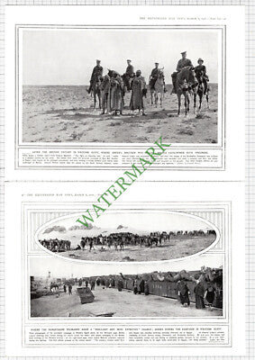 5992) Dorsetshire Yeomanry Western Egypt Enver Nuri Bey - 1916 2-Part Cutting