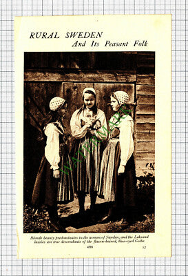 Leksand Sweden  - c.1920s Print / Cutting