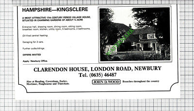 Kingsclere Hampshire House Sale Advert - 1980 Cutting