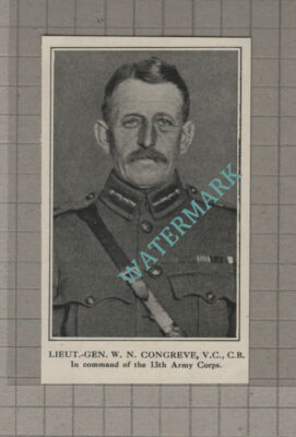 C1215) Lieut Gen W N Congreve 13th Army Corps WW1 - 1916 Clip
