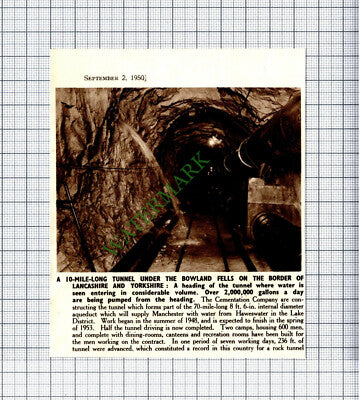 The Cementation Company Bowland Fells Tunnel  - 1950 Cutting