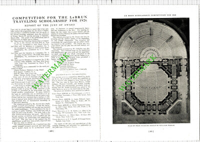 Lebrun Scholarship William Ferrari New York USA Rowland Crawford - 1926 Article