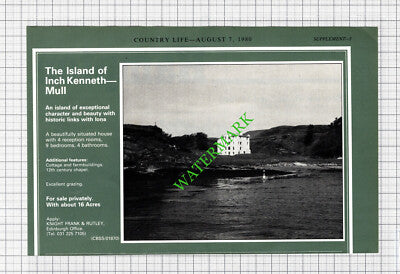Island Of Inch Kenneth Mull House Sale Advert  - 1980 Cutting