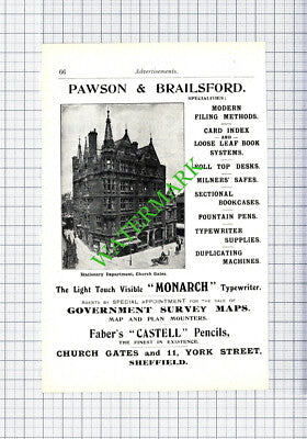Pawson & Brailsford Sheffield / George Sharman Wine Merchant -1910 Cutting