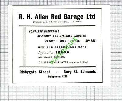 R H Allen Red Garage Ltd Sewell Bury St Edmunds / Clarks Shoes -1964 Cutting