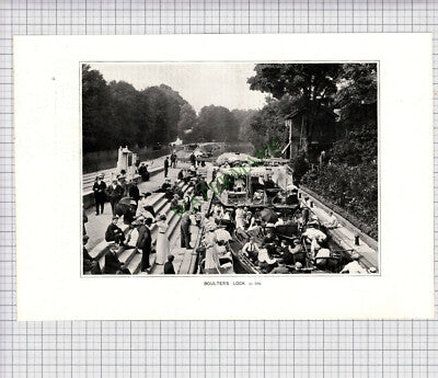 8899) BOULTER'S LOCK  - c.1900 Print / Cutting