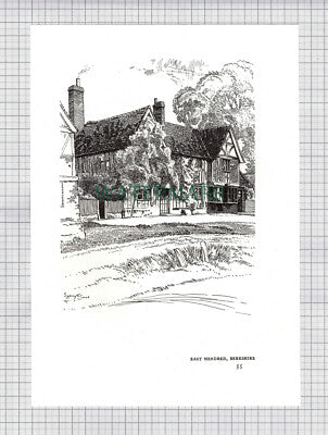 (8608) East Hendred Berkshire  - 1980s Print / Cutting