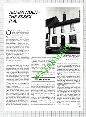 Edward Bawden Ted Braintree Essex Artist -  1973 Article