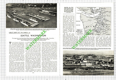 Port Of Seattle Washington USA  - 1930s Article