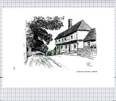 9498) Melbourn Cambridgeshire / Stoke By Nayland  - c.1980s Print / Cutting