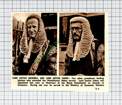 Lord Justice Backnell and Lord Justice Cohen Judge -1947 Cutting