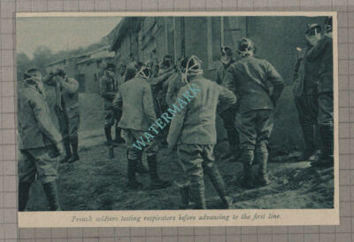 C3410) French Soldiers Testing Respirators World War One - WW1 Clip