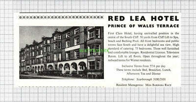 C3119) Red Lea Hotel Scarborough Barbara Race Olicana Paragon Sedgwick - 1969