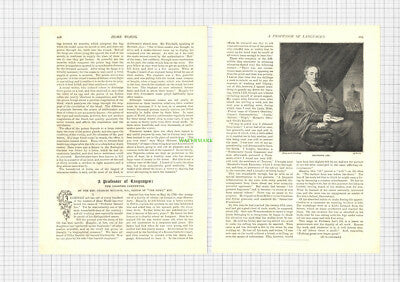 8856) Professor Samuel Lee Longnor Shrewsbury - 1896 Article