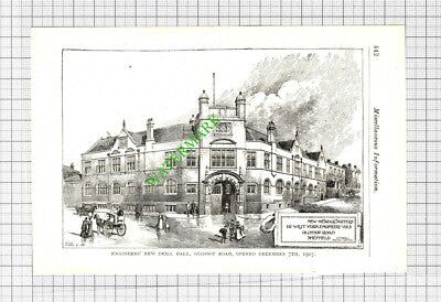 1st West Yorkshire Engineers Drill Hall Sheffield    - 1908 Small Cutting