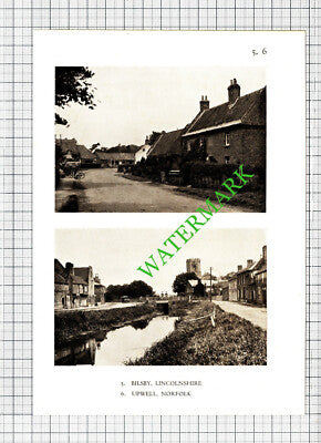 Ickleton Cambridgeshire / Bilsby Lincoln Upwell Norfolk - 1932 Cutting/ Print