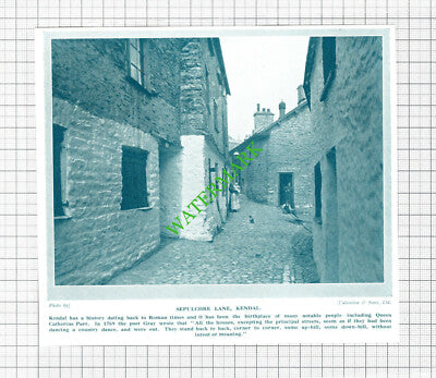 Sepulchre Lane Kendal - 1920's Cutting