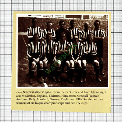 Sunderland Football Club 1926 McGorian McInroy Creswell Gurney - Cutting