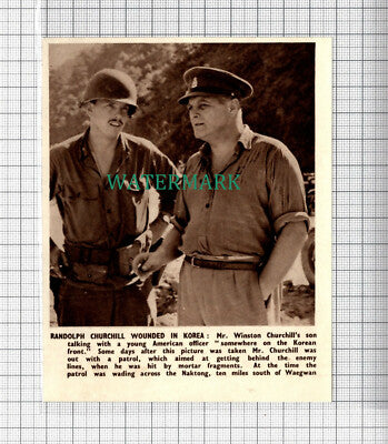 C3380) Randolph Churchill Wounded In Korea Winston Son - 1950 Clip
