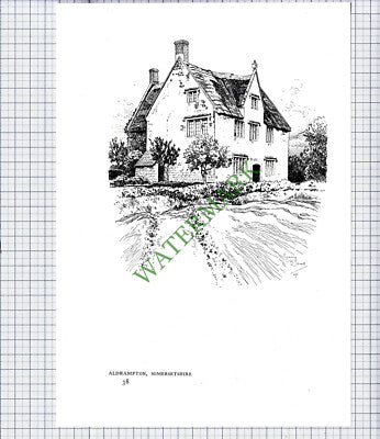 9501) Aldhampton Somerset  / Corsham Wiltshire  - c.1980s Print / Cutting