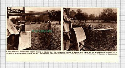 C2927) Home Farm Forthampton Gloucestershire Hedge Cutter McConnel - 1951 Clip
