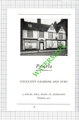 Pamela Bury St Edmunds / Parkington & Bowers / Marlow & Co Advert - 1964 Cutting