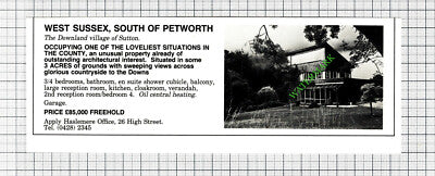 Sutton Petworth Sussex House Sale Advert - 1980 Cutting