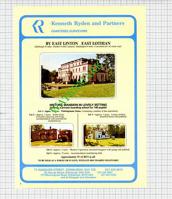 Dulverton Manor House Sale Advert / East Linton School Mansion - 1980 Cutting