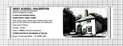 Walberton West Sussex House Sale Advert - 1980 Cutting