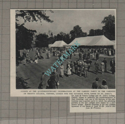 C3215) Trinity Gardens Oxford Garden Party St John's Quatercentenary 1955 Clip