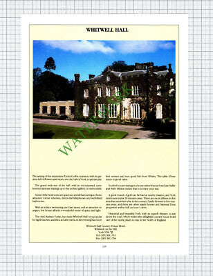 Whitwell Hall Whitwell On The Hill York Rodney Yorke Milner Advert 1992 Cutting