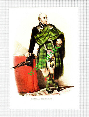 CAMPBELL OF BREADALBANE Scottish Clans  - c.1980 Book Print