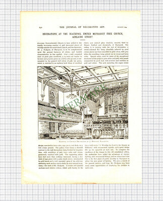 X23) Blackpool United Methodist Free Church Adelaide Street Hodgson 1894 Article