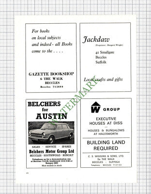 9240) Beccles Suffolk - 1972 Article / Adverts