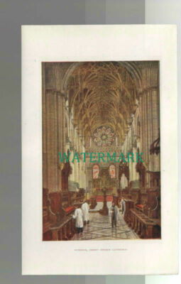 C4239) Book Print OXFORD The Cathedral Christ Church / Latin Chapel
