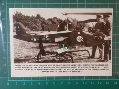 C2589) US Army SD 1 Drone Pilotless Aircraft NATO Photographs - 1961 Clip