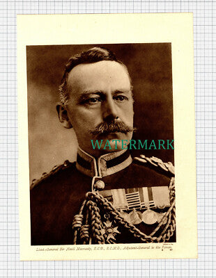 X1222) Lt Gen Sir Nevil Macready World War 1 c.1918 Print / Cutting