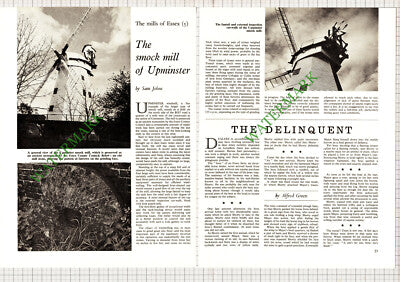 9845) Upminster Smock Mill Windmill - 1967 Article