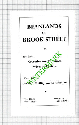 Beanlands of Brook Street Ilkley Yorkshire Advert - 1962 Cutting