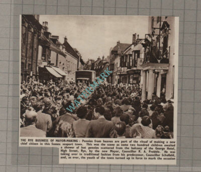 C3345) Rye Sussex Mayor Making George Hotel Clr R A Prebble - 1950 Clip