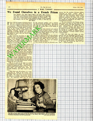 Miss Bessie Myers Mary Darby Ambulance Drivers 6th French Army WW2 -1940 Cutting