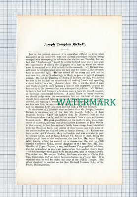 C4991) Joseph Compton Rickett Scarborough Yorkshire Sun Flour - 1901 Article